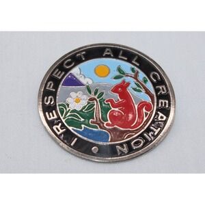 VTG "I Respect All Creation" Religious Wildlife Lapel Hat Pin